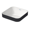 Duravit Happy D.2 Plus 2359406100 Раковина квадратная 400мм, без перелива,с выпуском с керамической крышкой цвет Anthracite matt/белый
