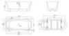 BelBagno BB406-1650-730 Отдельностоящая акриловая ванна в комплекте со сливом-переливом, 165x72, цвет: белый