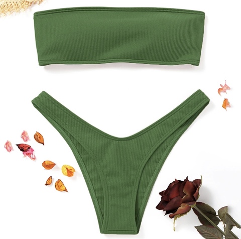 Купальник бандо AMELIA KHAKI