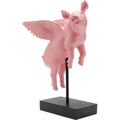 Фигура декоративная Flying Pig «Летящая свинья» 29 см, Розовый