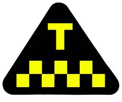 ЗНАК ТАКСИШАШЕЧКИ Т-05 ТРЕУГОЛЬНИК ОДНОСТОРОННИЙ НА МАГНИТОПЛАСТЕ