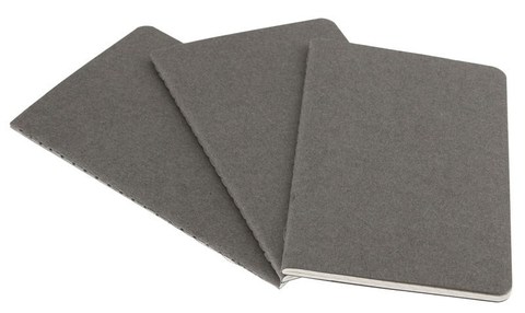 Набор 3 блокнота Moleskine Cahier Journal Large, цвет серый, в линейку