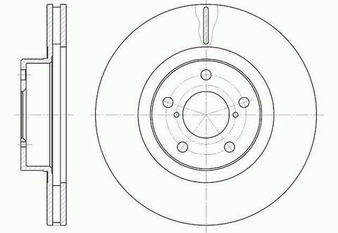 Диск тормозной вентилируемый G-brake  GR-02244
