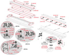 Alcaplast APZ13-DOUBLE9 Водоотводящий желоб с двухсторонней решеткой DOUBLE APZ13-DOUBLE9-850