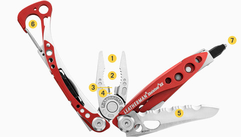 Мультитул Leatherman Skeletool RX, 7 функций, нейлоновый чехол (832312) | Multitool-Leatherman.Ru