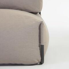 Square пуф квадратный со спинкой 101 x 101 см, бежевый, для садового модульного дивана