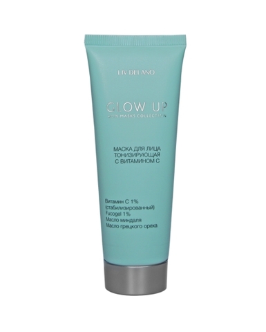 Маска для лица тонизирующая с витамином С Glow Up 70г Liv-delano — фото 5