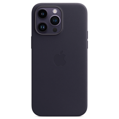Кожаный чехол с поддержкой MagSafe Apple Leather Case для iPhone 14 Pro Max, Ink (Чернильный)