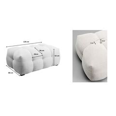 Пуф Salamanca Grey 125x80 см