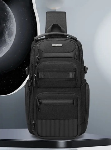 Картинка рюкзак однолямочный Ozuko 9807 Black - 19