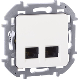 Розетка компьютерная двойная RJ45 категория 5e UTP - Legrand Inspiria - белый — фото 3