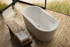 BelBagno BB407-1700-800 Отдельностоящая акриловая ванна в комплекте со сливом-переливом, 170x80, цвет: белый фото