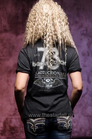 Affliction | Футболка женская AC Wolf Chop AW18896 спина