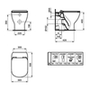 Ideal Standard Tesi T007701 Чаша унитаза напольного под скрытый бачок