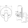 Ideal Standard Ceraline A7192XG Встраиваемый смеситель для душа