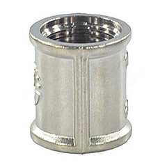 Муфта латунь никель Ду 15 (1/2") ВР VALFEX VF.170.N.012