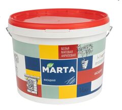 Краска фасадная MARTA Eco белая база А 14 кг