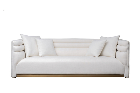 Диван Garda Decor трехместный Толедо(GD, Toledo) светло-бежевый рогожка Norton-Svbeg 236*97**77 см