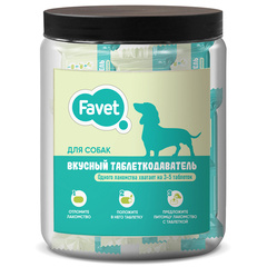 Вкусный таблеткодаватель для собак Favet (12 шт.), ПЭТ-банка