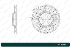 Диск тормозной перфорированный вентилируемый G-brake GFR-21091R правый