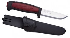 Нож Morakniv Pro, универсальный/строительный, углеродистая сталь, клинок 91мм, бордовый
