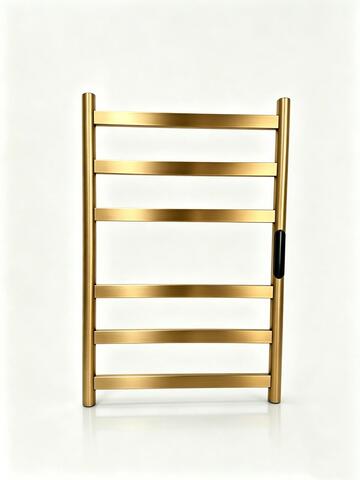 Полотенцесушитель электрический REIN Classic Cube 6-Brushed Gold-6050 600*500 мм