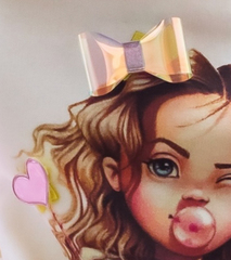 Футболка BUBBLE GUM PRINCESS с 4-я липучками: КОРОНА, БАНТИК, ЛЕДЕНЕЦ, СЕРДЦЕ или ЗВЕЗДОЧКА.
