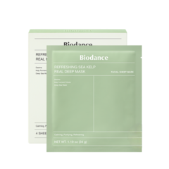 BIODANCE Набор успокаивающих гидрогелевых масок с морскими водорослями Refreshing Sea Kelp Real Deep Mask Set, 4 шт