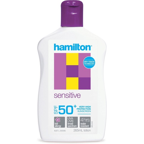 HAMILTON Sensitive SPF 50+ Солнцезащитный лосьон для чувствительной кожи