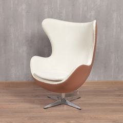 Кресло EGG STYLE CHAIR коричневый, экокожа