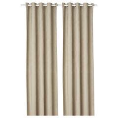 Комплект штор IKEA BIRTNA (БИРТНА), Бежевый, 145x250 см, 2 шт