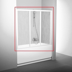 Ravak 40VV010241 шторка для ванны AVDP3-170 белая+Раин фото