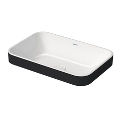 Duravit Happy D.2 Plus 2359606100 Раковина 600х400мм, без перелива,с выпуском с керамической крышкой цвет Anthracite matt/белый фото