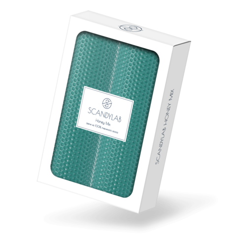 Набор из 2 натуральных свечей SCANDYLAB Honey Mix Light blue