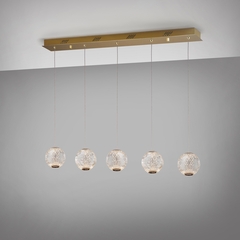 Линейный подвес Austral LED 5L золото