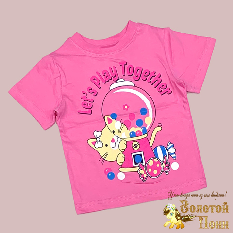 Футболка хлопок девочке (1-4) 230521-Ш2434