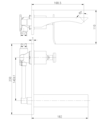 Смеситель для умывальника встраиваемый LEMARK CONTEST - LM5826CW