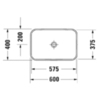 Duravit Happy D.2 Plus 2359606100 Раковина 600х400мм, без перелива,с выпуском с керамической крышкой цвет Anthracite matt/белый
