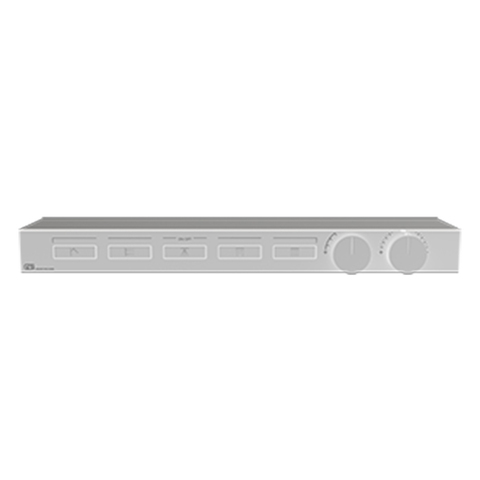 Gessi Hi-Fi 63028#279 Термостат для душа, с вкл. до 5 источников одновременно (внешняя часть), с полкой из черного мат. стекла, цвет: White CN