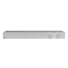 Gessi Hi-Fi 63028#279 Термостат для душа, с вкл. до 5 источников одновременно (внешняя часть), с полкой из черного мат. стекла, цвет: White CN фото