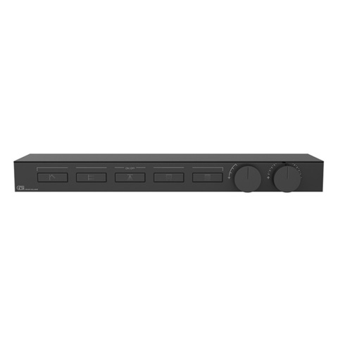 Gessi Hi-Fi 63028#299 Термостат для душа, с вкл. до 5 источников одновременно (внешняя часть), с полкой из черного мат. стекла, цвет: Black XL