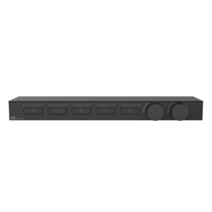 Gessi Hi-Fi 63028#299 Термостат для душа, с вкл. до 5 источников одновременно (внешняя часть), с полкой из черного мат. стекла, цвет: Black XL фото