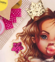 Футболка BUBBLE GUM PRINCESS с 4-я липучками: КОРОНА, БАНТИК, ЛЕДЕНЕЦ, СЕРДЦЕ или ЗВЕЗДОЧКА.