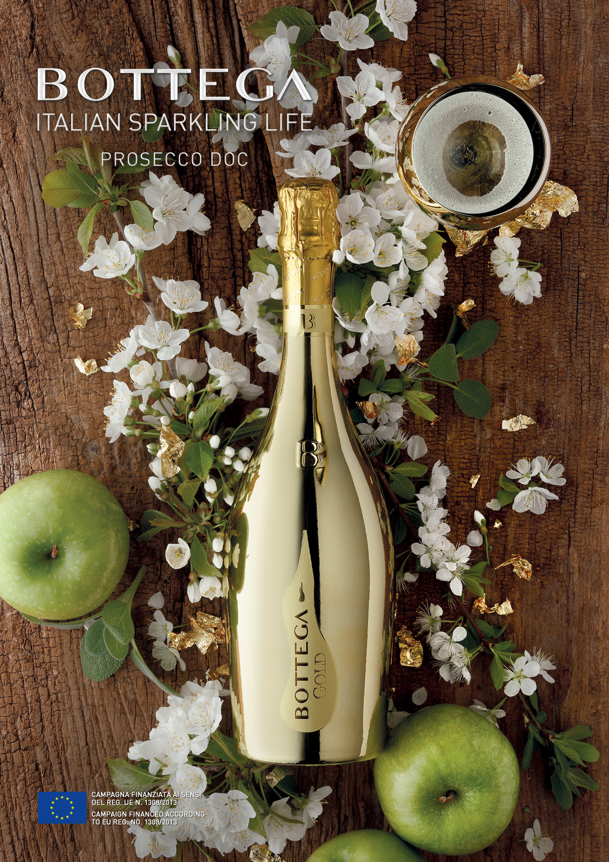 Вино Bottega Gold Белое Игристое Просекко Брют 11%, 1,5 л, Италия