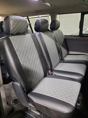 Чехлы на Volkswagen T6 микроавтобус Multivan / Caravelle / Transporter 2015–2024 г.в.