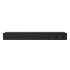 Gessi Hi-Fi 63028#706 Термостат для душа, с вкл. до 5 источников одновременно (внешняя часть), с полкой из черного мат. стекла, цвет: Black Metal PVD фото