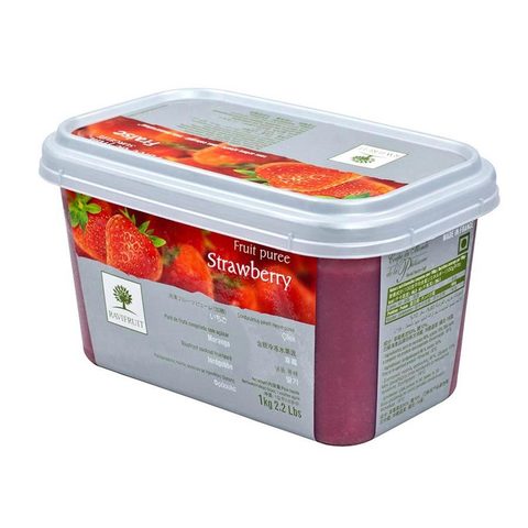 ПЮРЕ свежемороженое клубника 10% сахара 1 кг, RAVIFRUIT, ФРАНЦИЯ