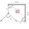 BelBagno Kraft KRAFT-P-1-80-C-CR-R Душевой уголок пятиугольный, цвет: хром
