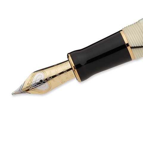 Ручка перьевая Parker Duofold Centennial F185, Pearl & Black, F (S0767380)