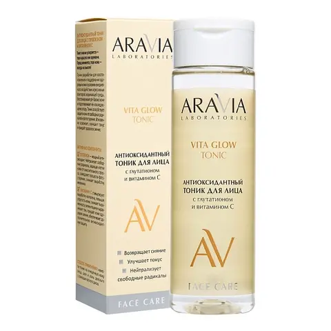 Антиоксидантный тоник для лица с глутатионом и витамином С Vita Glow Tonic, 200 мл ARAVIA Laboratories